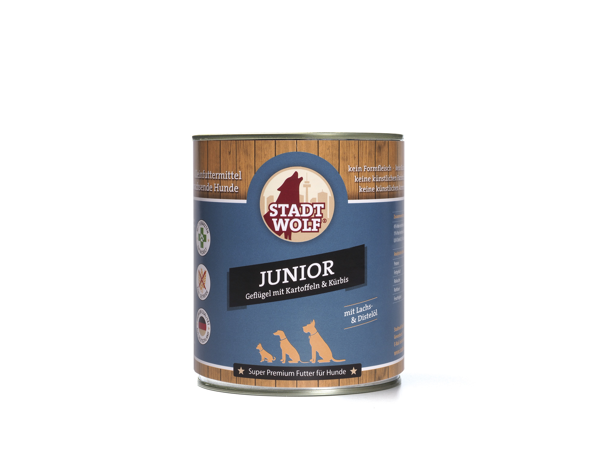 Junior_800G Junior Geflügel mit Kartoffeln, Kürbis und hochwertigen Ölen