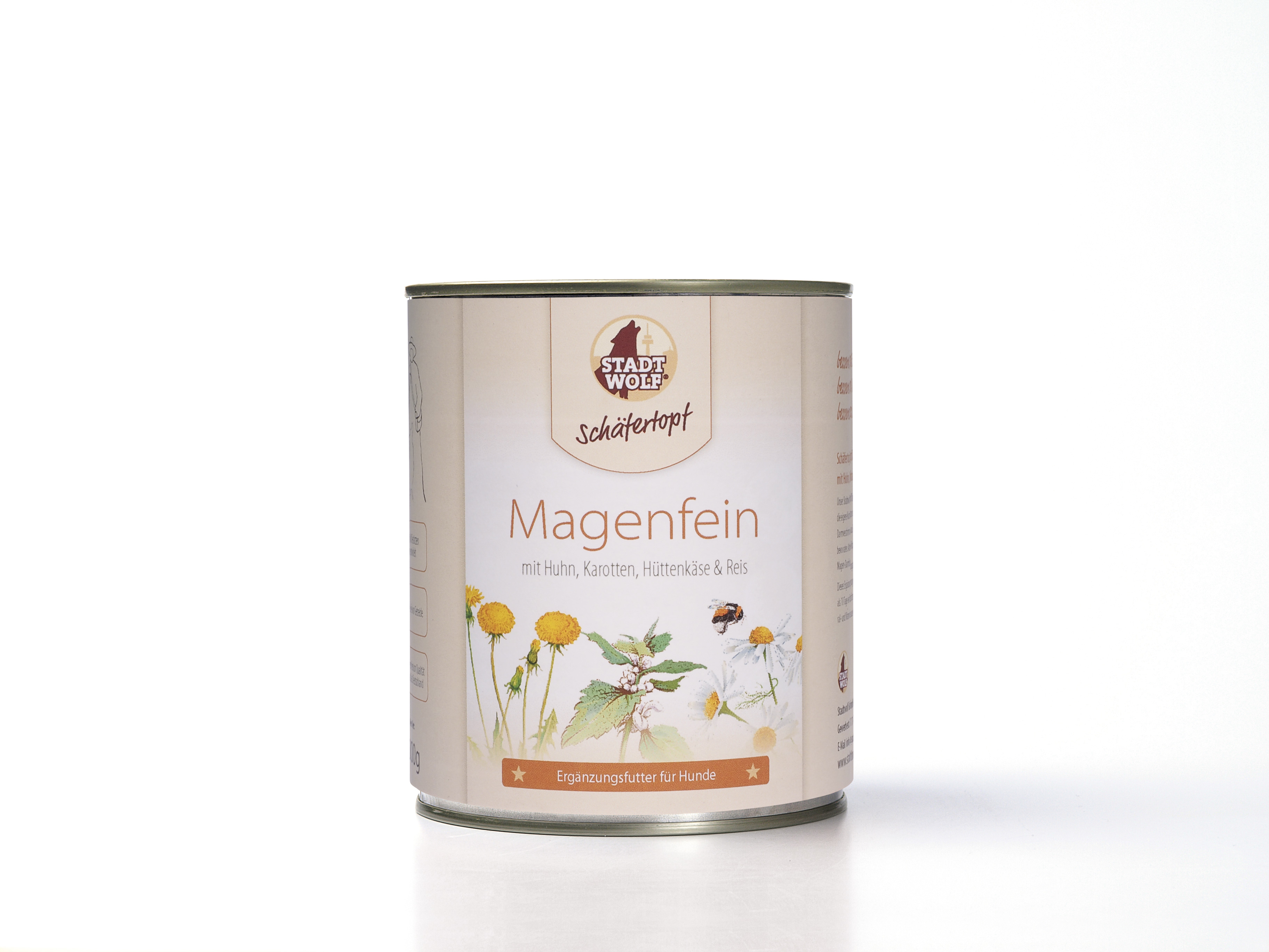 MAGENFEIN_800G Schäfertopf Magenfein mit Huhn, Karotten, Hüttenkäse & Reis